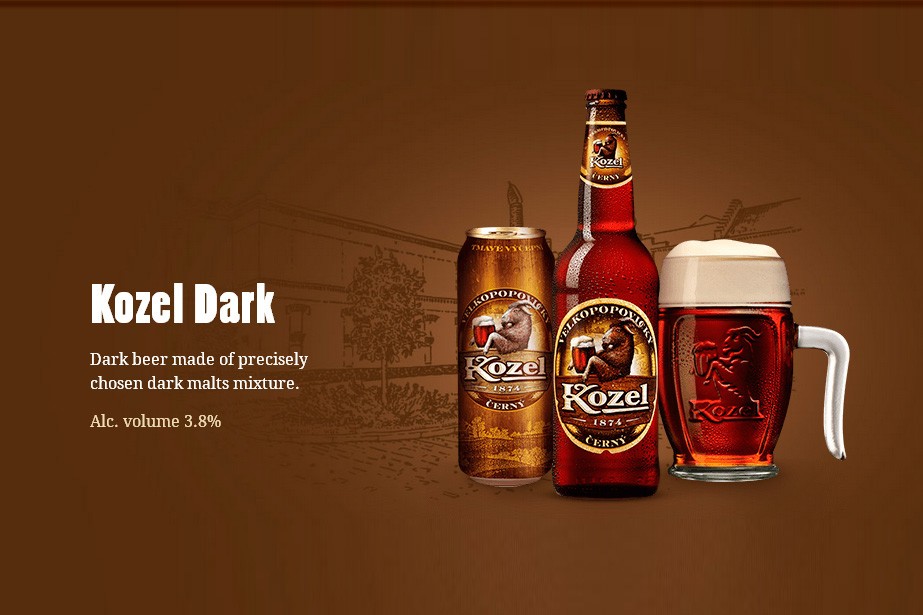 Темное чешское пиво Козел