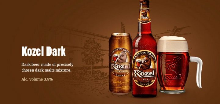 Темное чешское пиво Козел